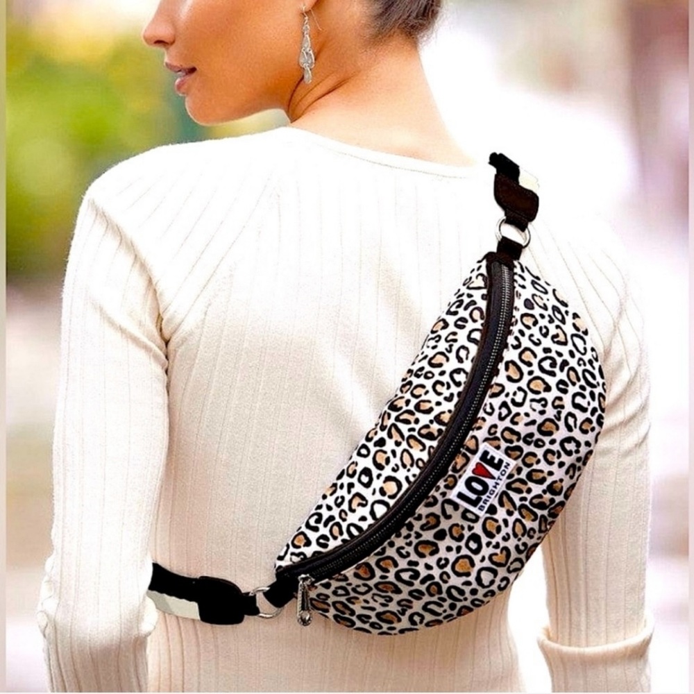 Brighton Wildcat Leopard Print Crossbody Fanny Pack Belt Bag